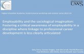 Employability and the sociological imagination - groupwork