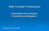 Milk Powder Combustible Dust Hazards