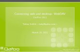 Connecting Web Application and Desktop, confoo 2011, qafoo