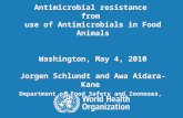 Antimicrobial resistance from use of antimicrobials in food animals
