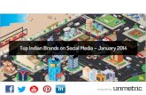 Top Indian Brands on Social Media- January 2014