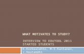 Interview to edutool 2011 started students