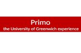Introducing Primo at the University of Greenwich