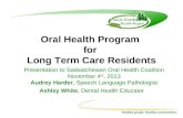 Oral health program for long term care residents