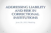 Addressing Liability and Risk in Correctional Institutions