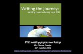 Writing papers during the journey phd workshop Oct 2013