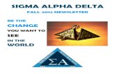Sigma alpha delta newsletter fall 2012