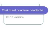 Post dural puncture headache