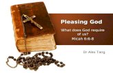 Pleasing God: What does God require of us?