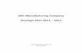 ABC Manufacturing Company Strategic Plan - 2011 - 2015