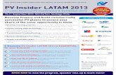 PV Insider LATAM 2013 photovoltaics conference