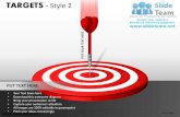 Bullesys darts targets design 2 powerpoint ppt slides.