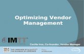 Optimizing your Vendor Management