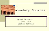 Fall 2011 secondary sources powerpoint
