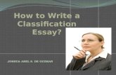 Classification essay jadg