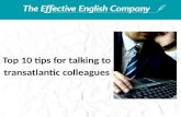 Top 10 tips for talking to transatlantic colleagues