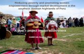 Reducing poverty and promoting women empowerment through market development in the southern Andean highlands of Peru
