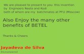 Many benefits of betel by jdes