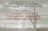 Integrating the Transgender into Homeless Services