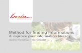 Inria : Find & improve information literacy (by Gaëlle Rivérieux)
