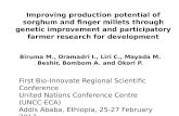 Improving production potential of sorghum and finger millets through genetic improvement and participatory farmer research for development
