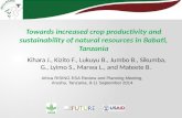 Towards increased crop productivity and sustainability of natural resources in Babati, Tanzania