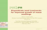 Biopesticide seed treatments for improved growth of maize seedlings