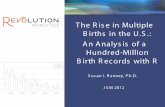 The Rise in Multiple Births in the U.S.: An Analysis of a Hundred-Million Birth Records with R