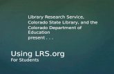 Using LRS for LIS Students