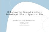 Sherborn: Pilsk, Joel Richard & Kalfatovic - Unlocking the Index Animalium: From paper slips to bytes and bits