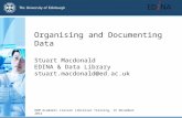 Organising and Documenting Data