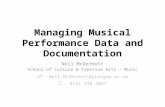 Managing music data