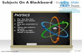 Subjects on a blackboardphysics music literature design 1 powerpoint ppt templates.