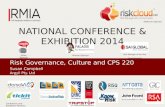 Risk Governance, Culture and CPS 220