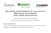 Fall MRS 2013 - MgO grain boundaries structure and transport