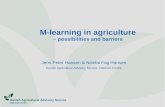 M learning in agriculture - possibilities and barriers