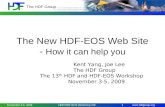 The New HDF-EOS WebSite - How it can help you