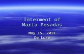 Interment of maria posadas