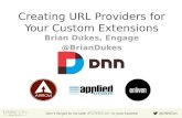 Creating URL Providers for your Custom Extensions