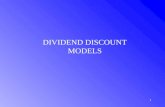 Dividend Discount Models For Equities