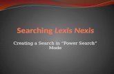 Searching lexis nexis in power search mode