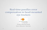 Real-time parallax error compensation in head-mounted eye trackers