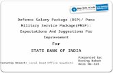 Defence salary Package, State Bank Of India