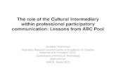 The role of the Cultural Intermediary within professional participatory communication: Lessons from ABC Pool