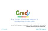 Gredy - test automation management and team collaboration