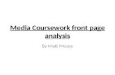 Media coursework front page analysis