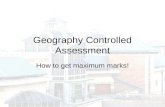 Geography Controlled assessment