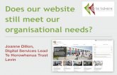 Does our website still meet our organisational needs