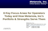 Operator Focus Areas And Metanoia Inc Dec 2010