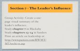 Section 7: The Leaders Influence Part 1